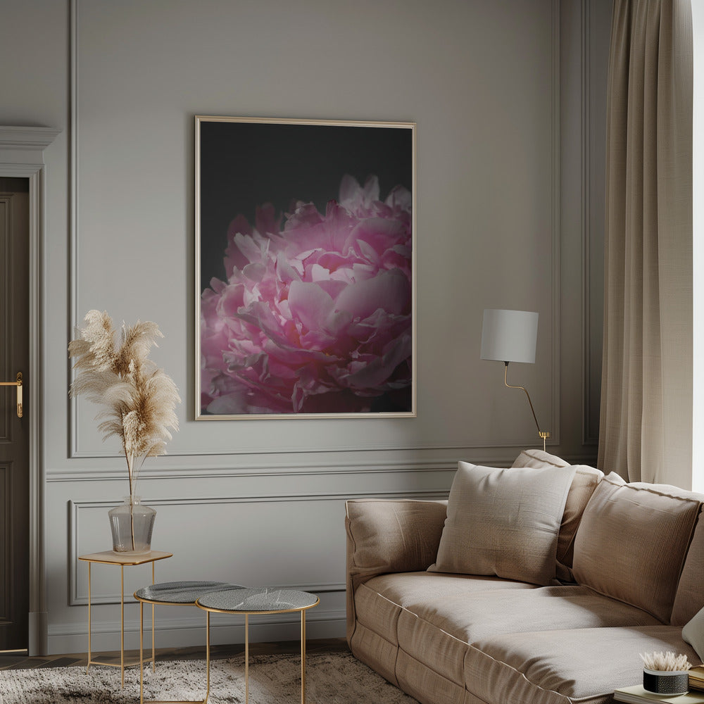 Moody pink peony I Poster