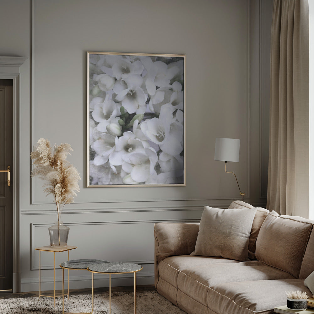 Distressed freesias V Poster