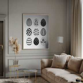 Scandi Easter eggs Poster