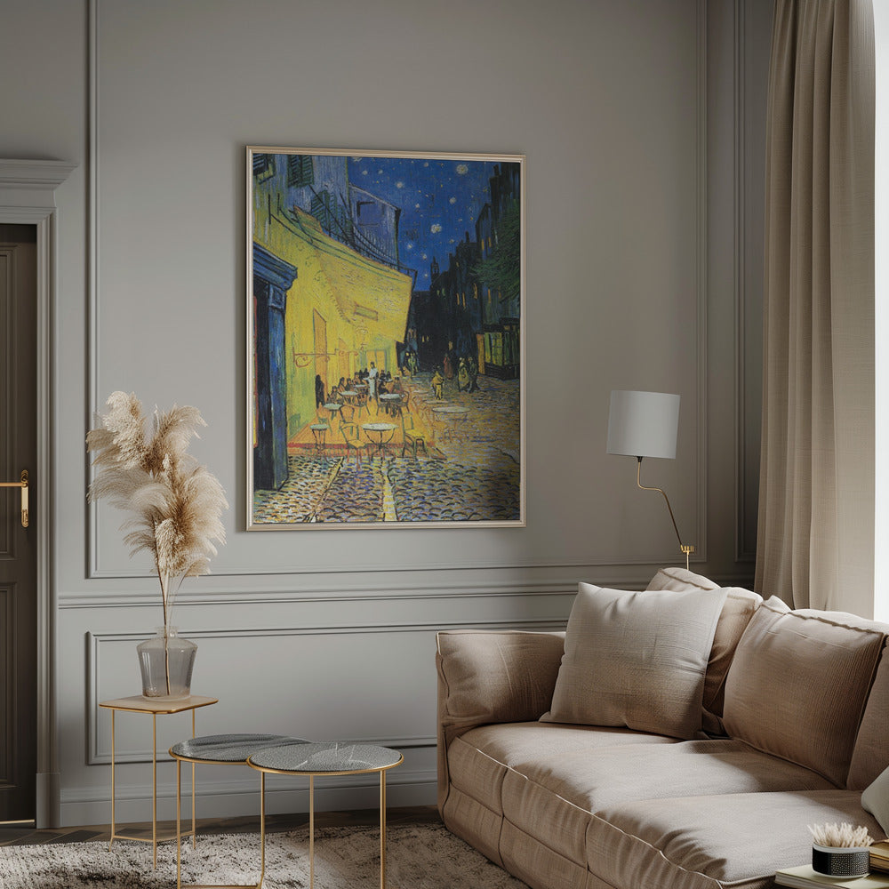 Café Terrace At Night Poster