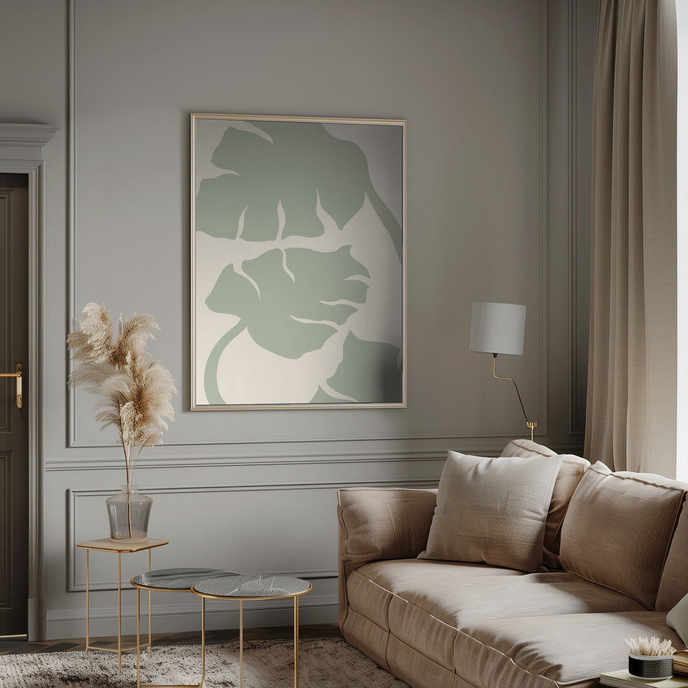 Monstera Sage Green Poster