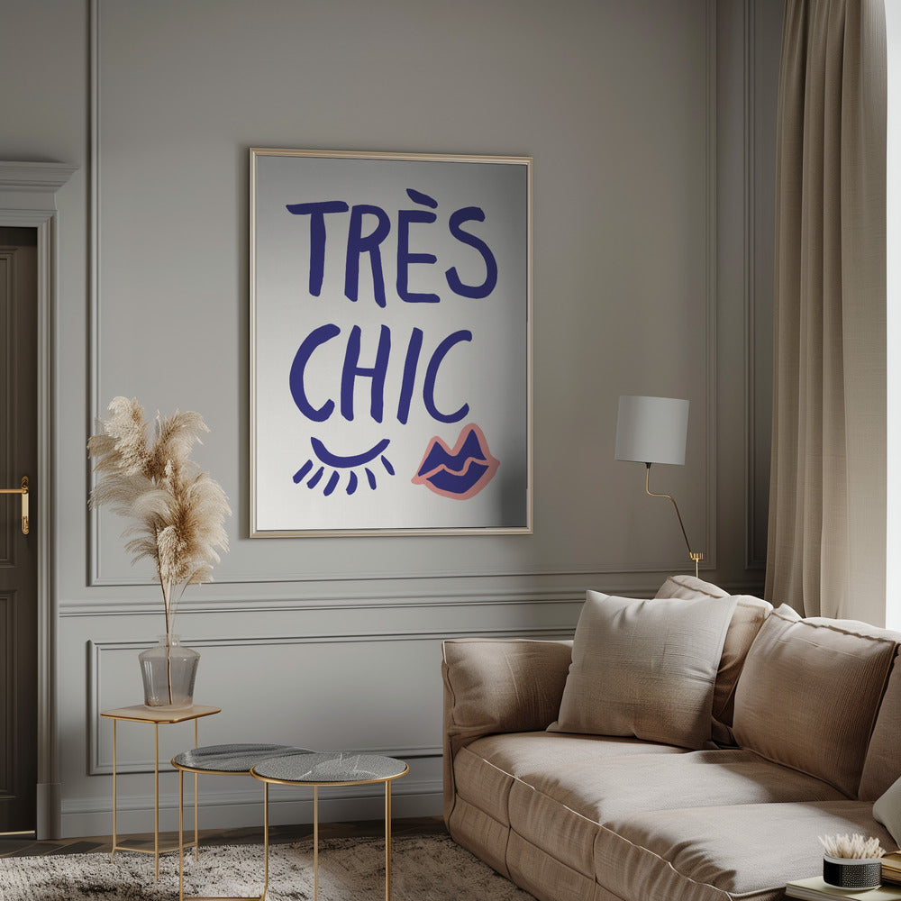 Tres Chic Blue Poster