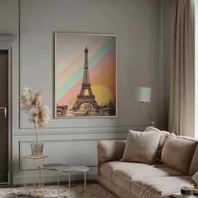 Eiffel Tower Rainbow Poster