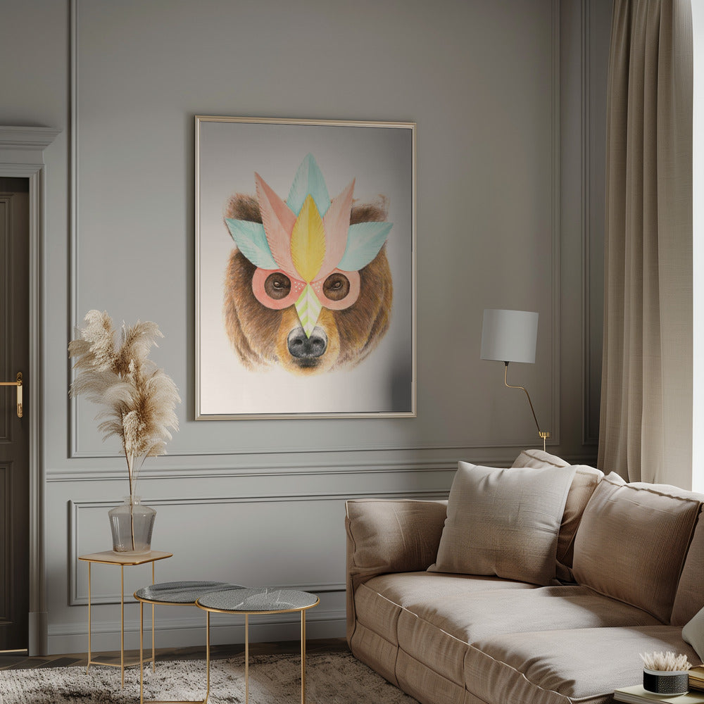 Bear Paper Mask Poster