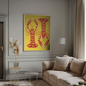 Langoustines On Yellow Poster