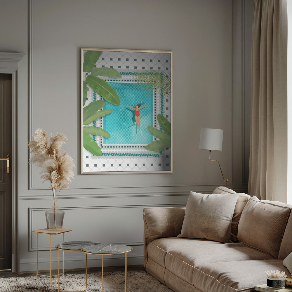 Riad Pool Poster