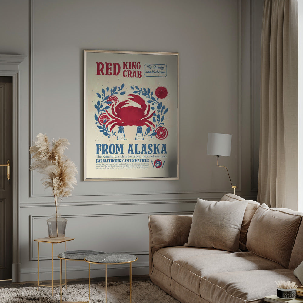 Crab kitchen print Poster