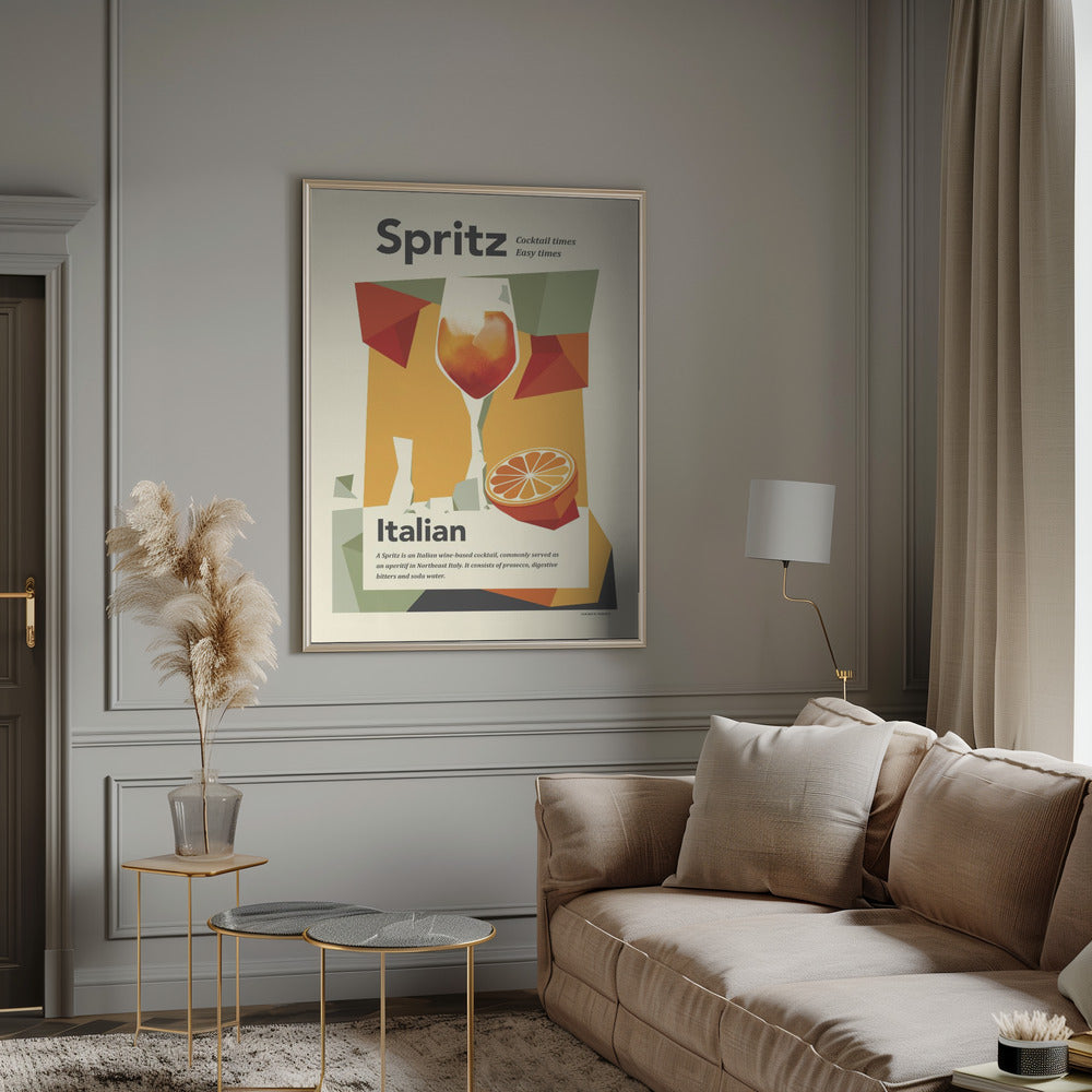 Aperol spritz print Poster