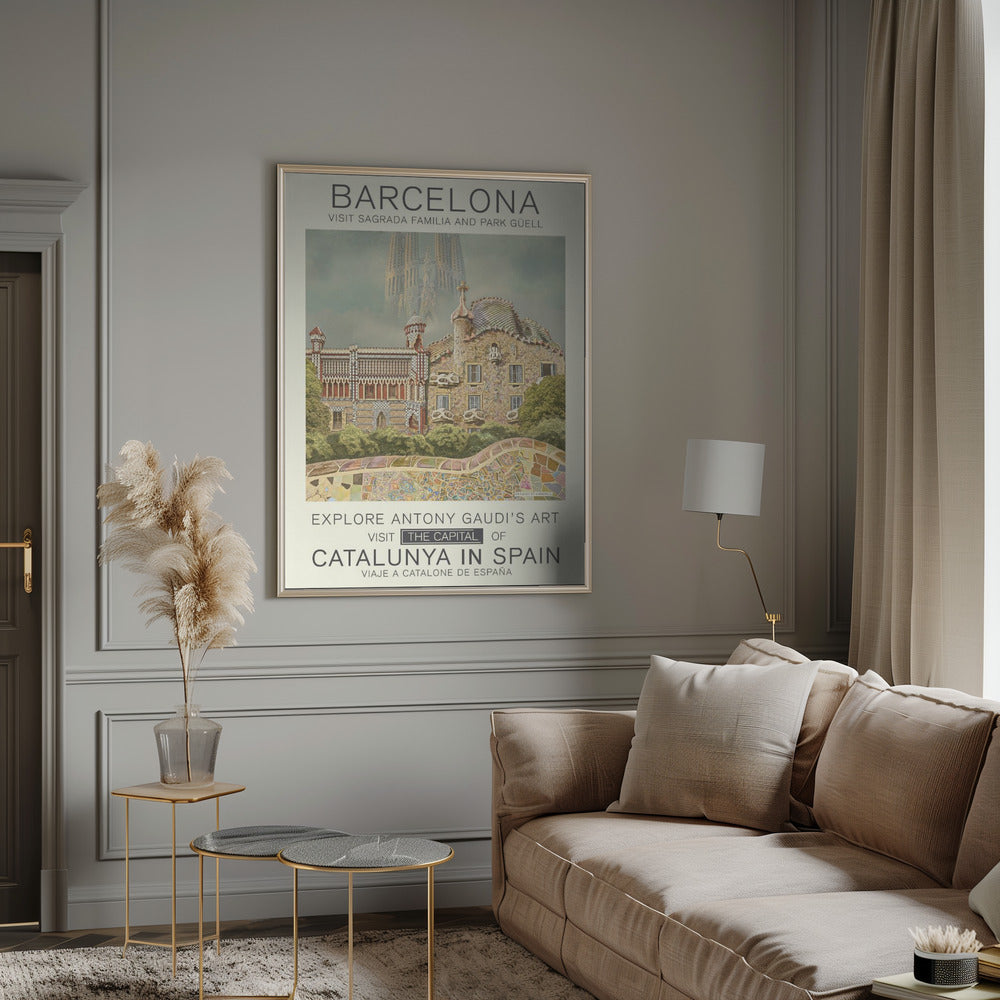 Barcelona print Poster