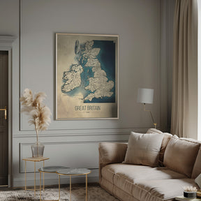 Great Britain map Poster