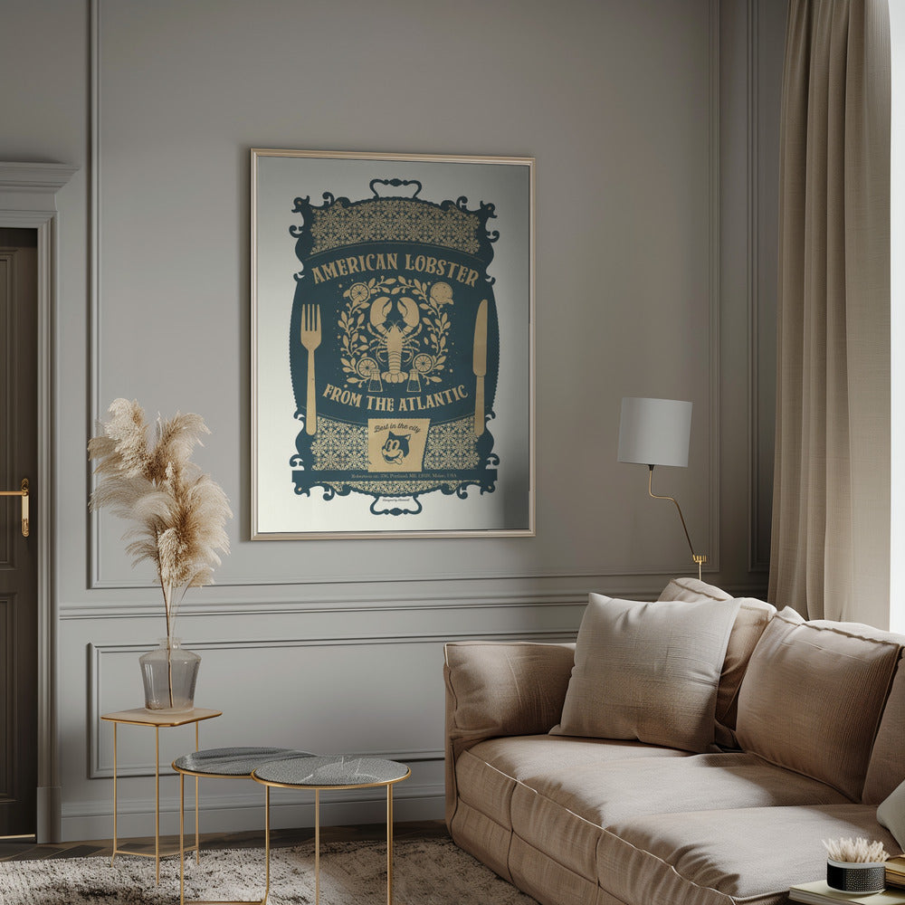 Lobster Baroque Print Poster