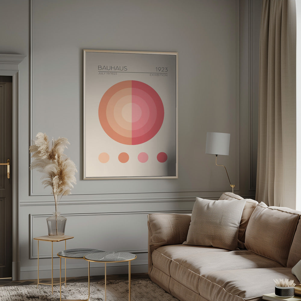 Bauhaus Pembe Daire Poster