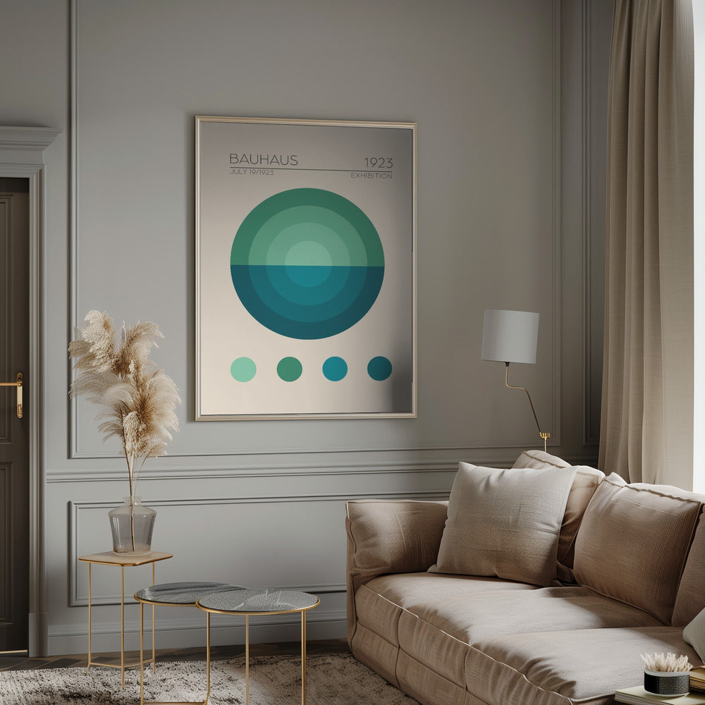 Bauhaus Mavi Daire Poster