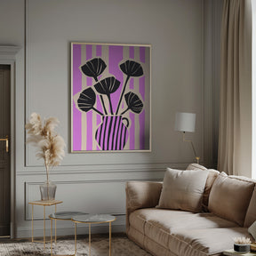 Stripes Still Life Purple Poster