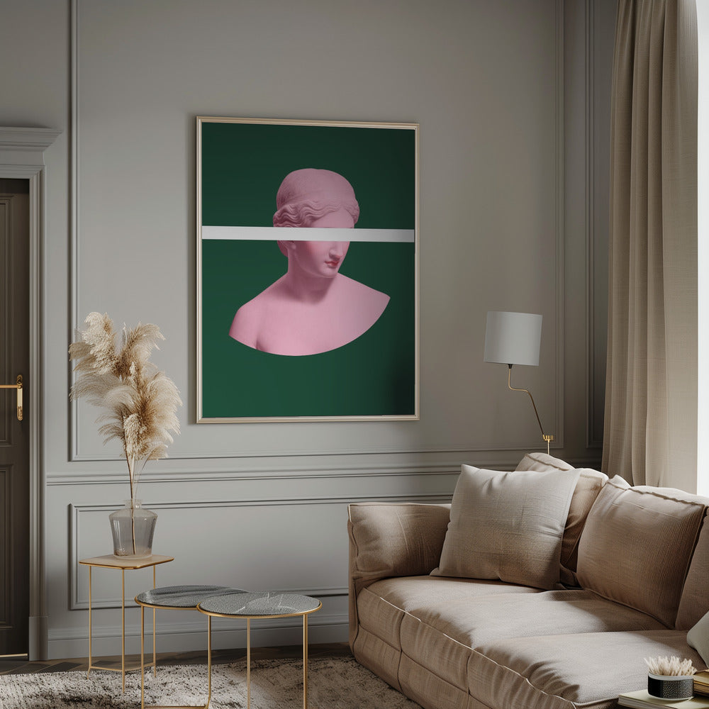 Pink and Green Artemis Poster