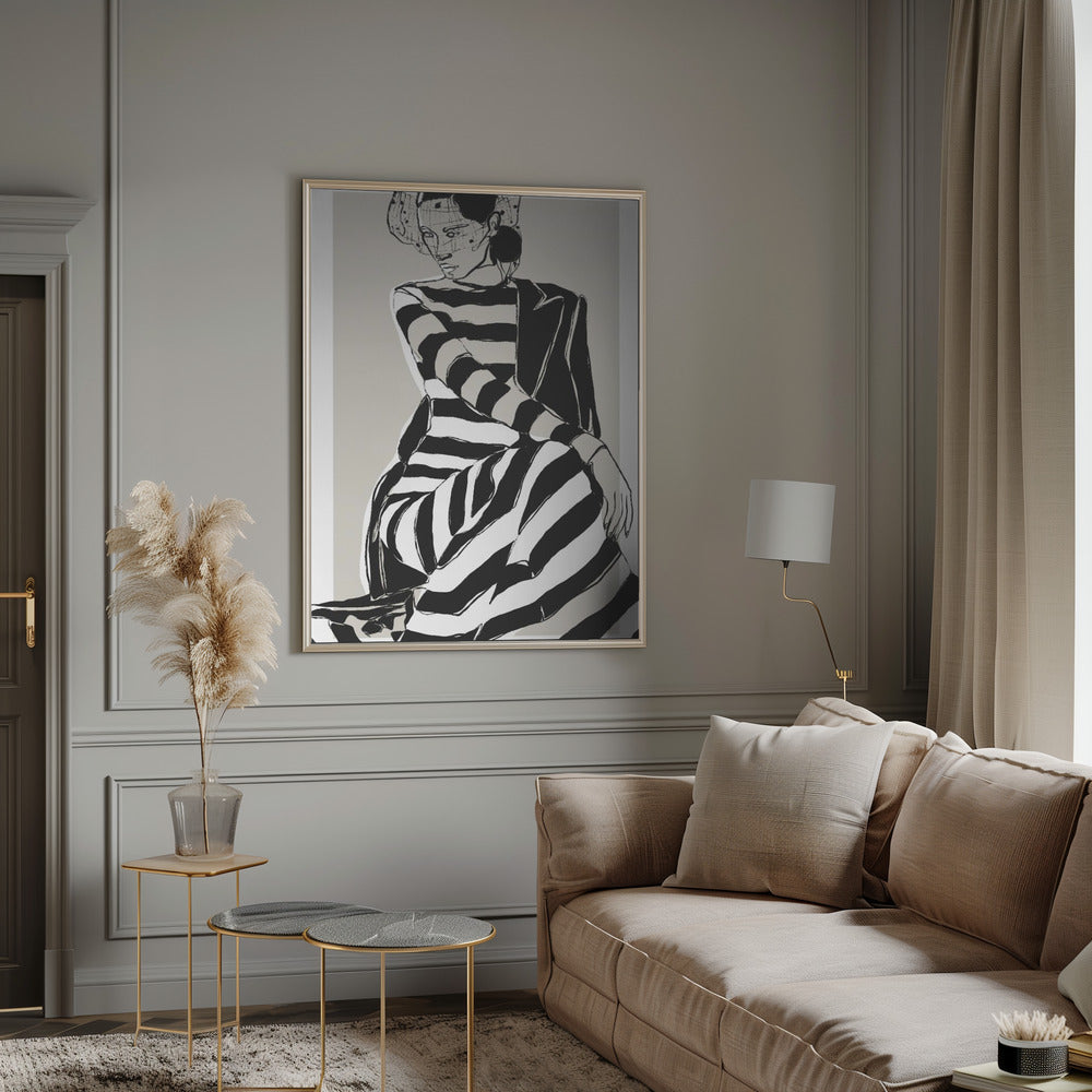 Striped Dress Poster