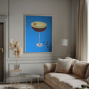 Espresso Martini Blue Poster