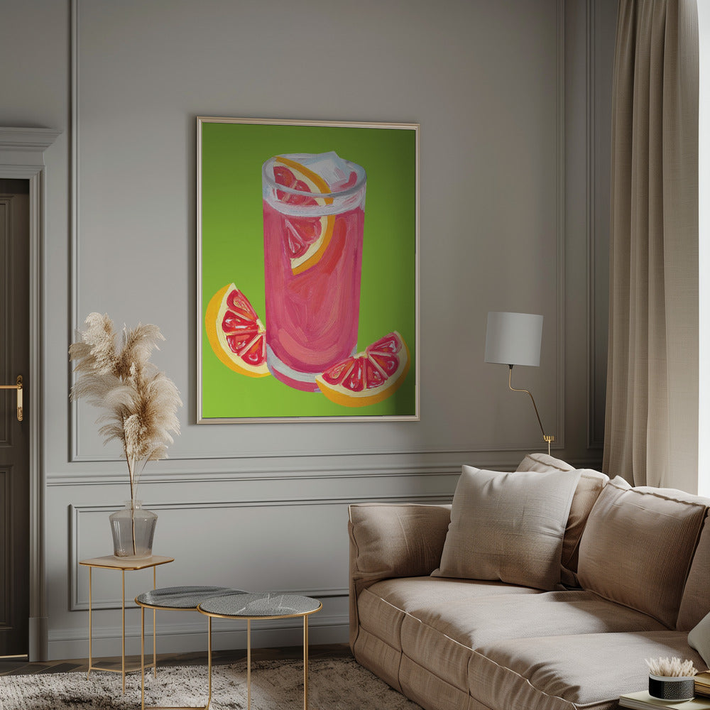 Grapefruit Paloma Pistachio Poster