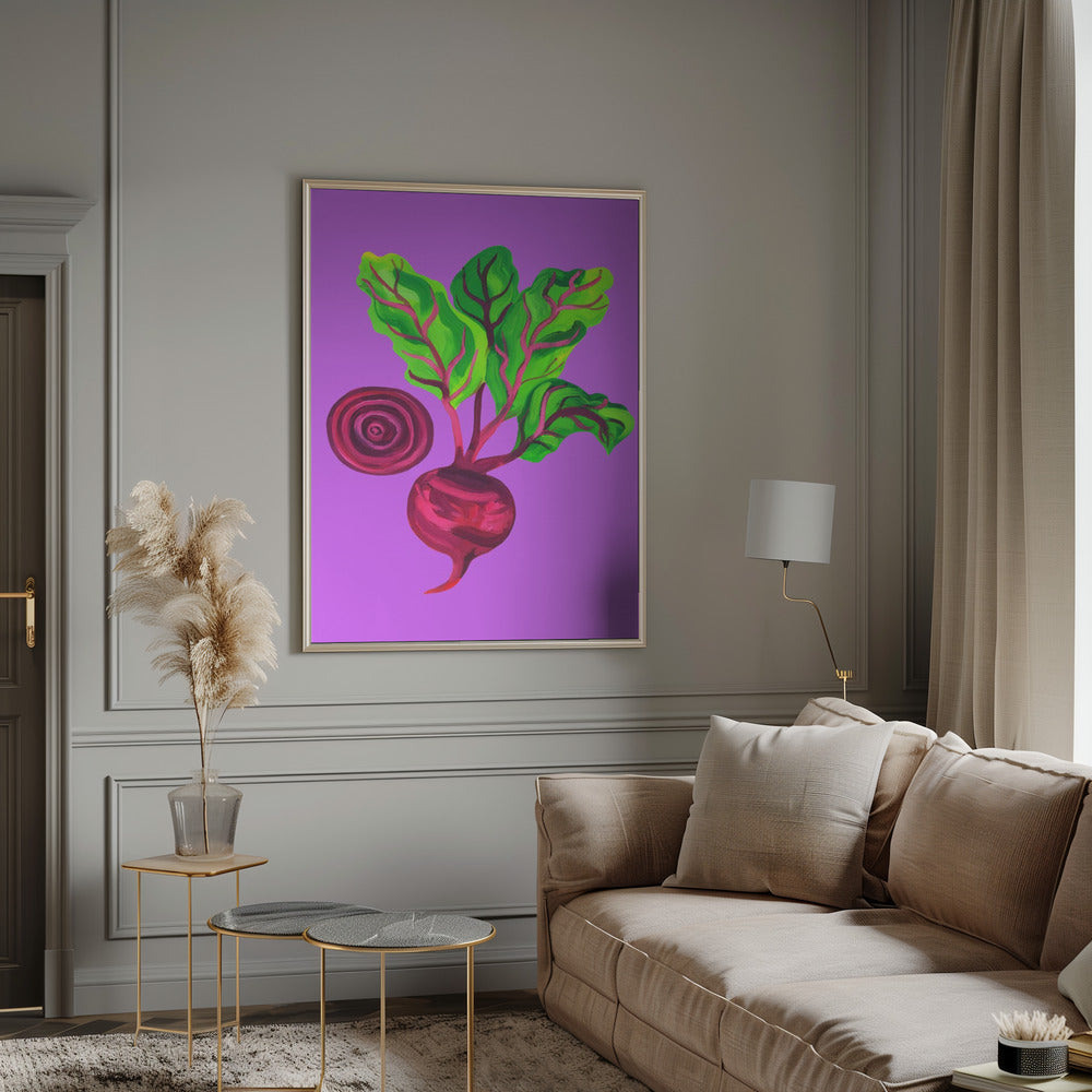 Beetroot Swirl Purple Poster