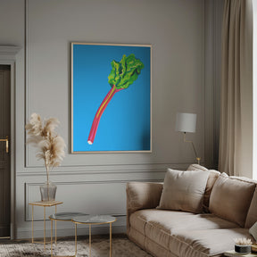 Rhubarb Light Blue Poster