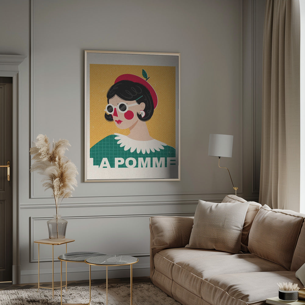 La Pomme French Fashion Portrait Poster