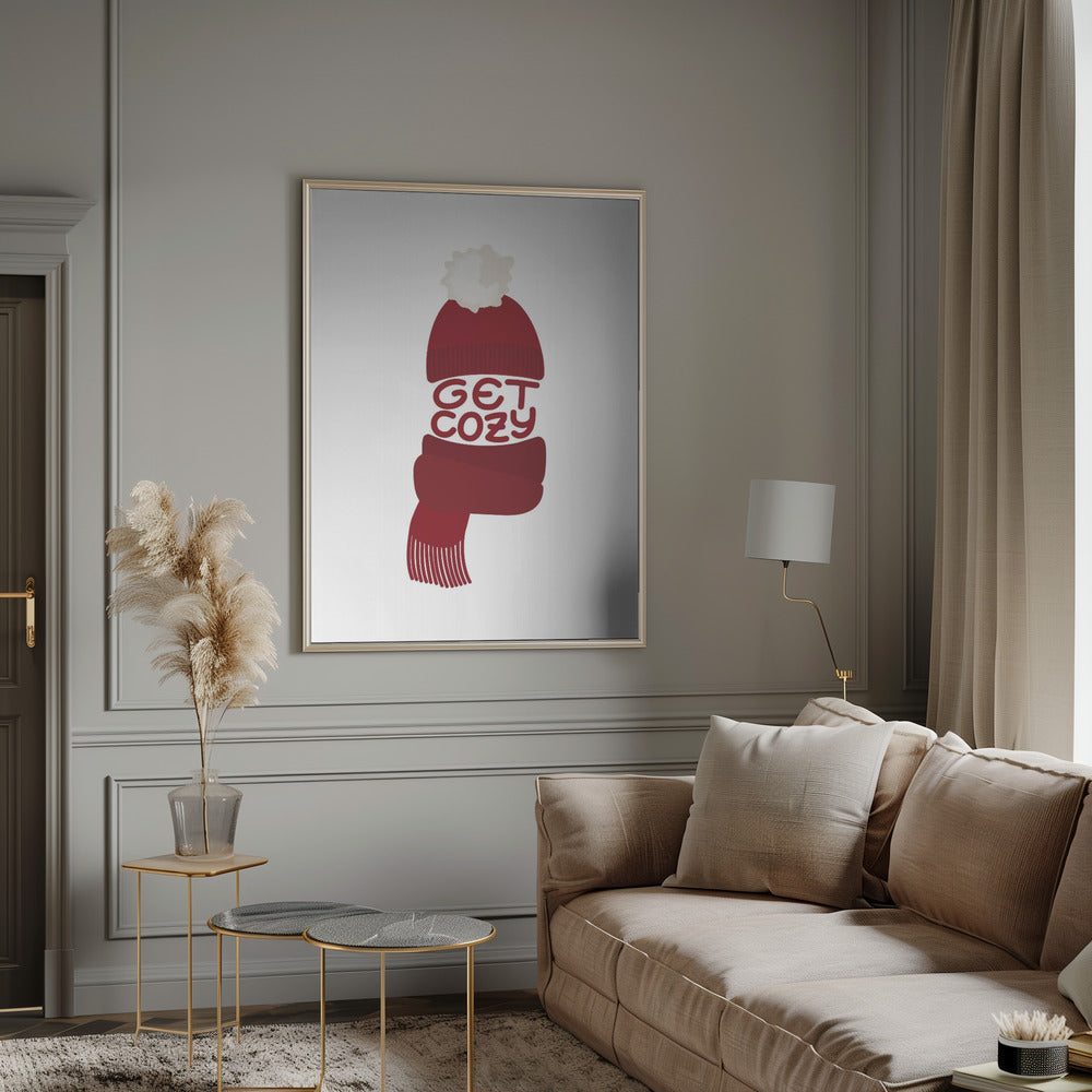 Get cozy (red) Poster