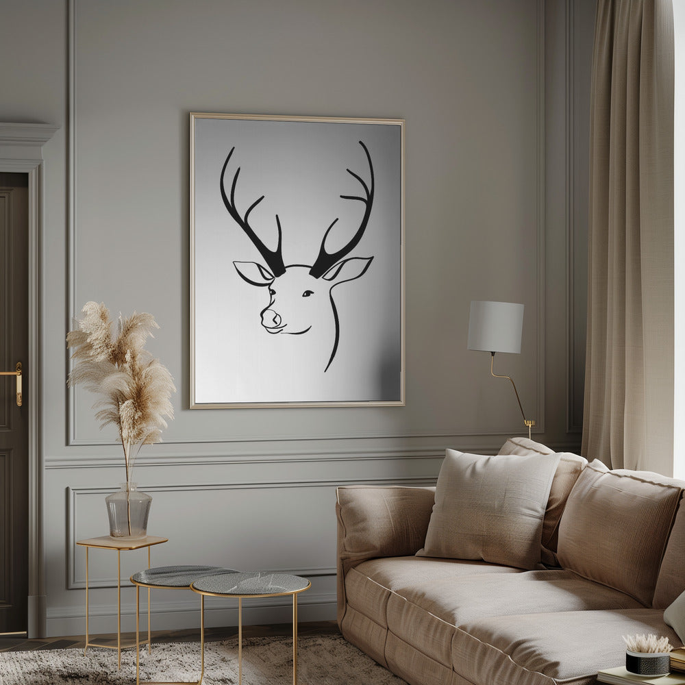 Reindeer head Poster