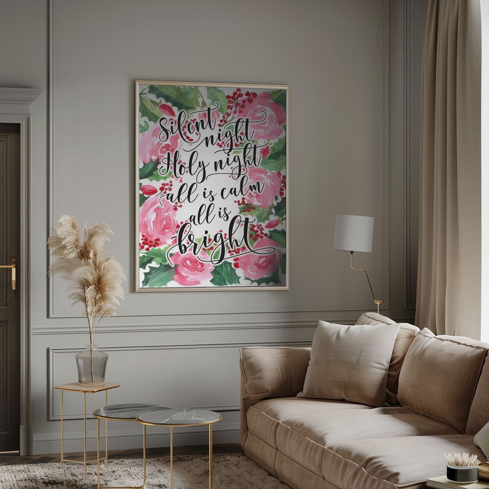 Floral silent night Poster