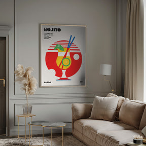 Mojito Bauhaus Cocktail Poster