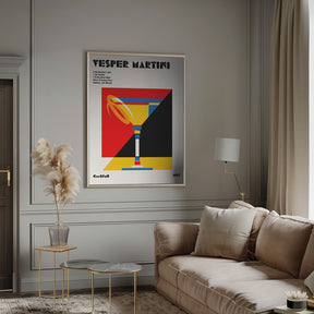 Vesper Martini Bauhaus Cocktail Poster