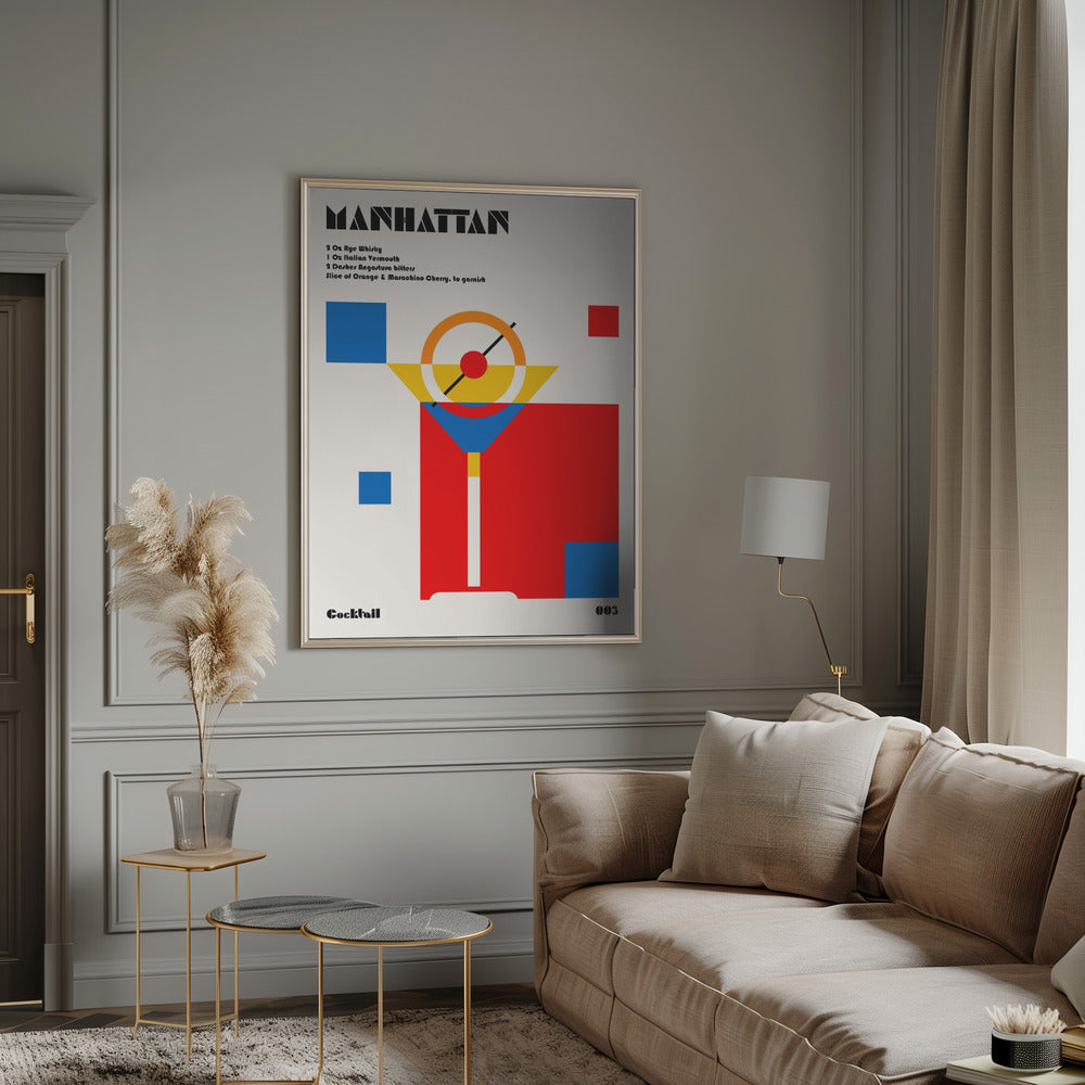 Manhattan Bauhaus Cocktail Poster