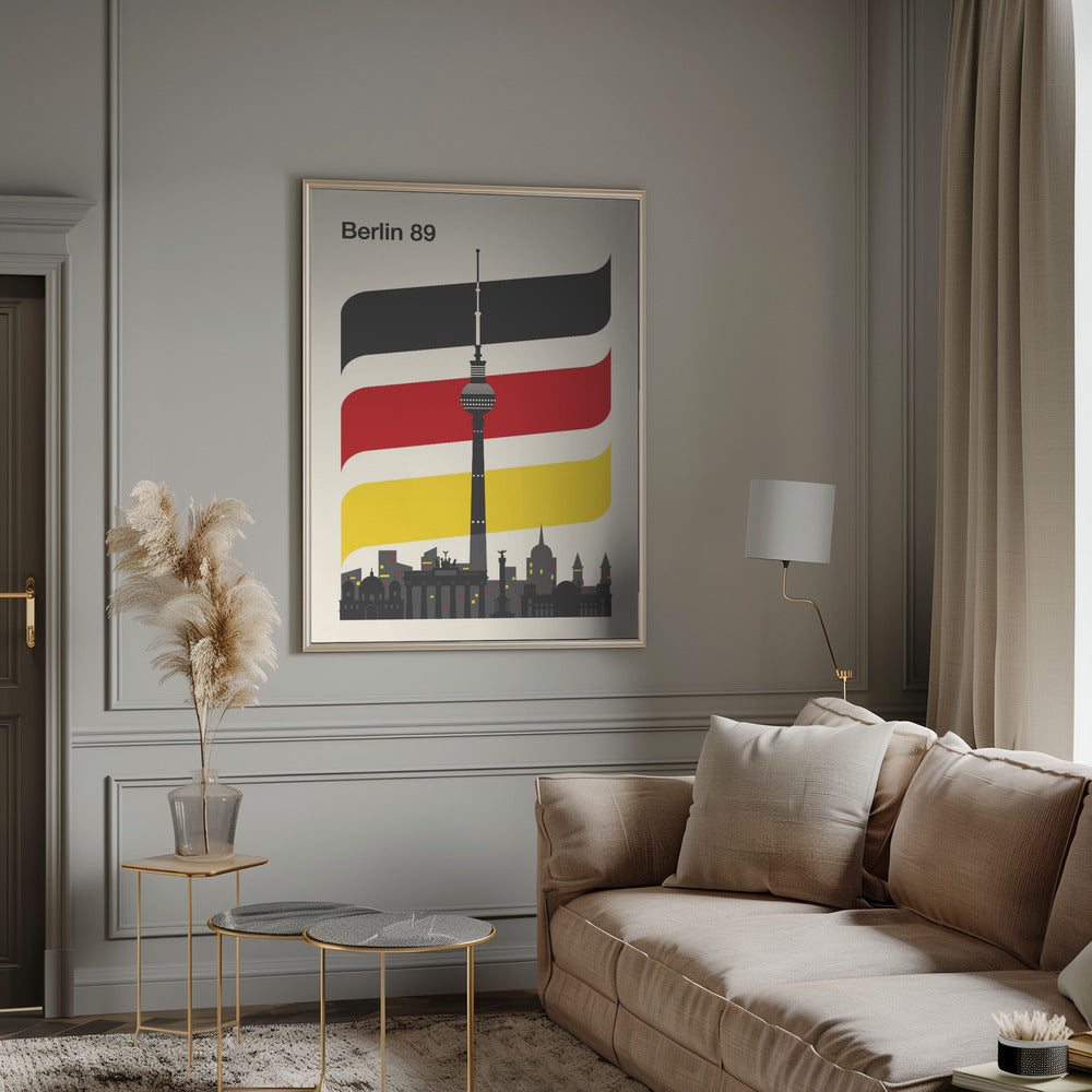 Berlin Retro Travel Print Poster