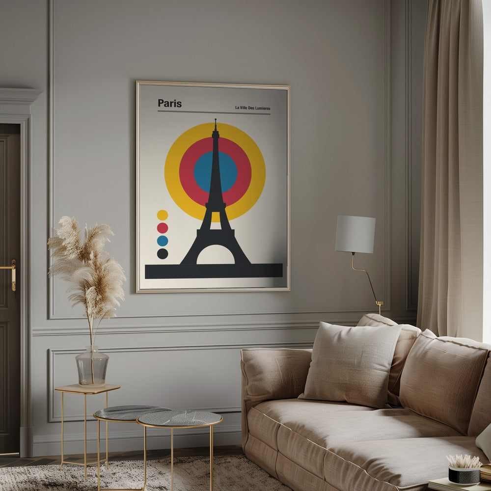 Paris Eiffel Tower Retro travel Print Poster