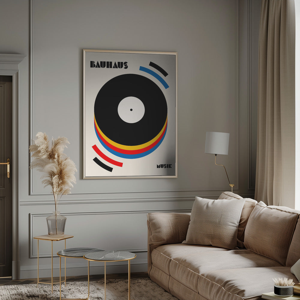 Bauhaus Musik Retro Illustration Poster
