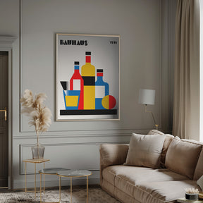 Bauhaus Wine Print Poster