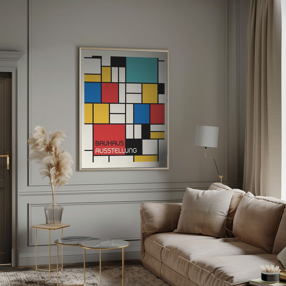 Bauhaus Geometric Design Retro Poster