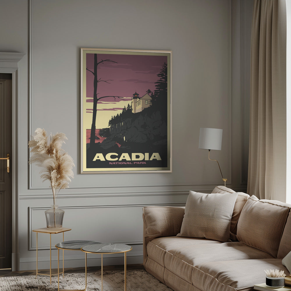 Acadia National Park Travel Print Poster