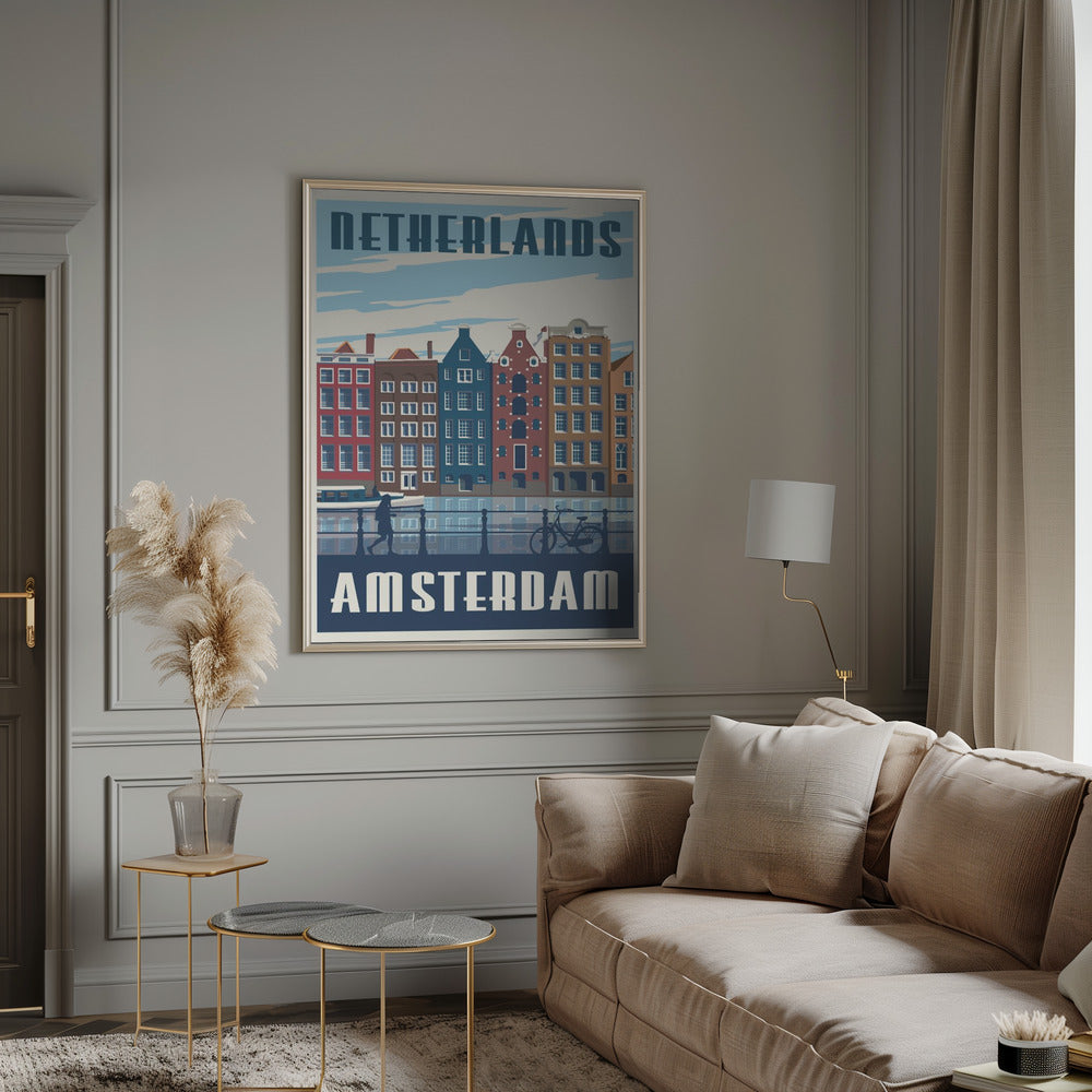 Amsterdam Travel Print Poster