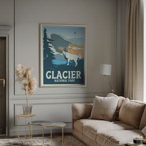 Glacier National Park Travel Print Poster