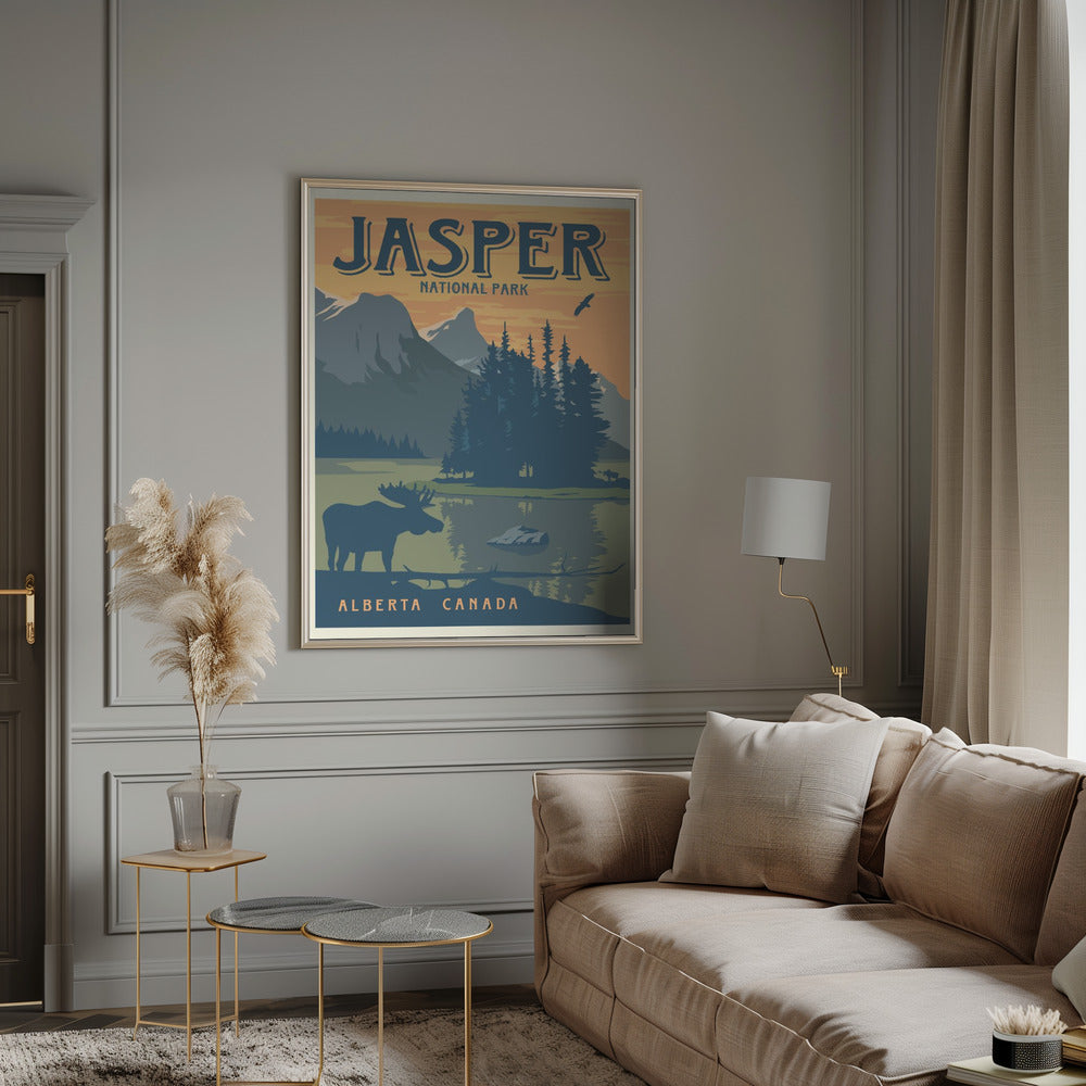 Jasper National Park Travel Print Poster