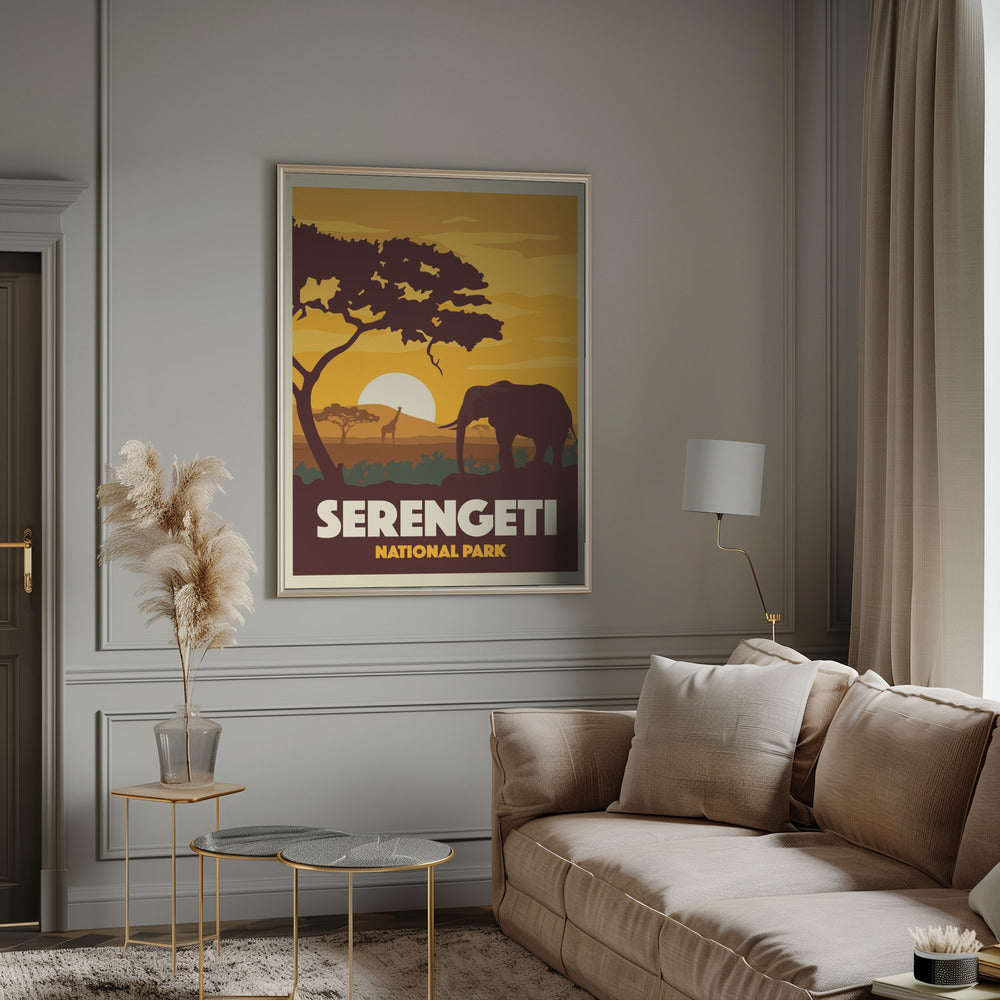 Serengeti National Park Travel Print Poster