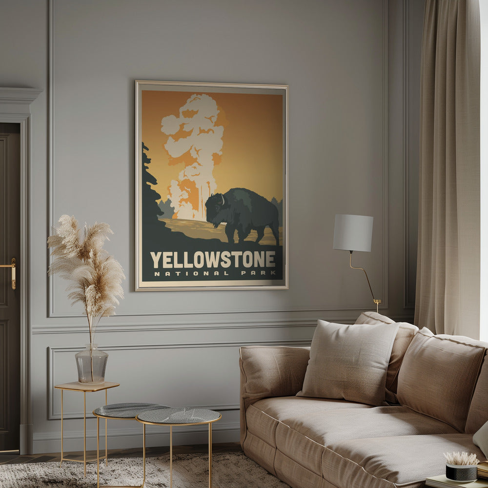 Yellowstone National Park Travel Print Poster