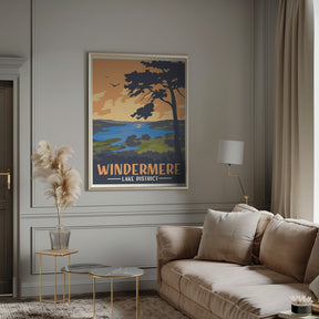 Windermere Lake District Travel Print Poster