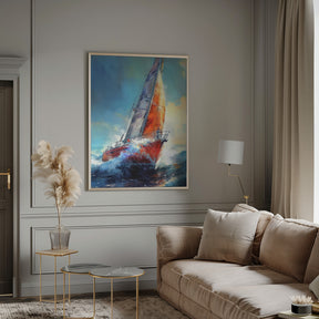 Yacht racing sport art 30 Poster