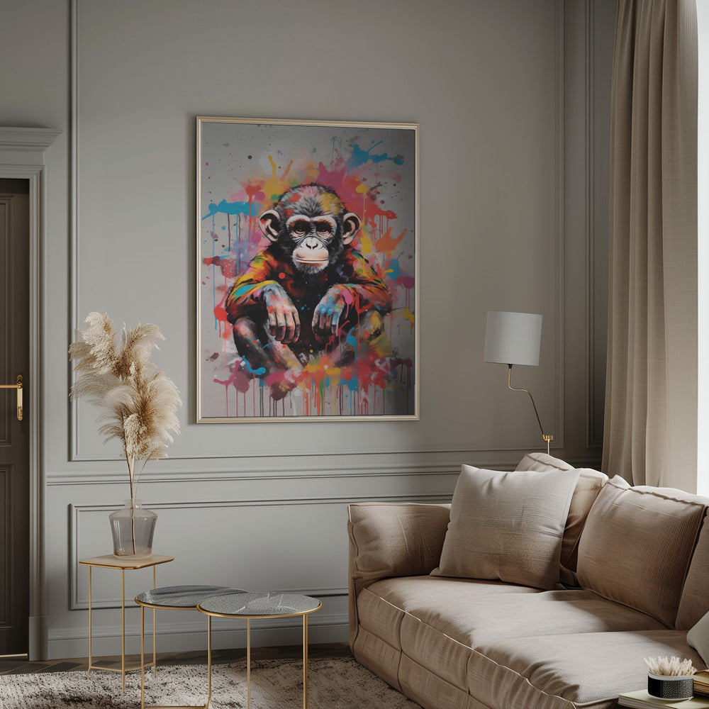 Monkey Pop Art Poster