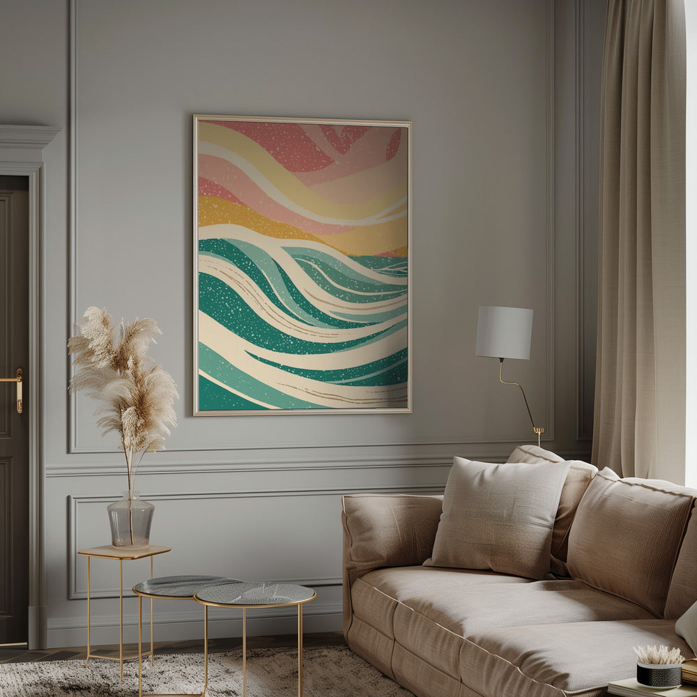 Abstract Sea Waves Poster