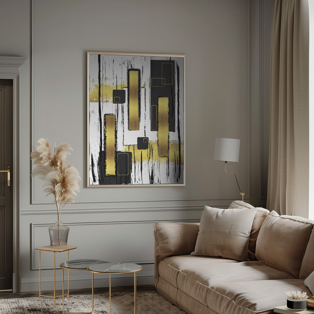 ABSTRACT ART Lively geometric fun Poster