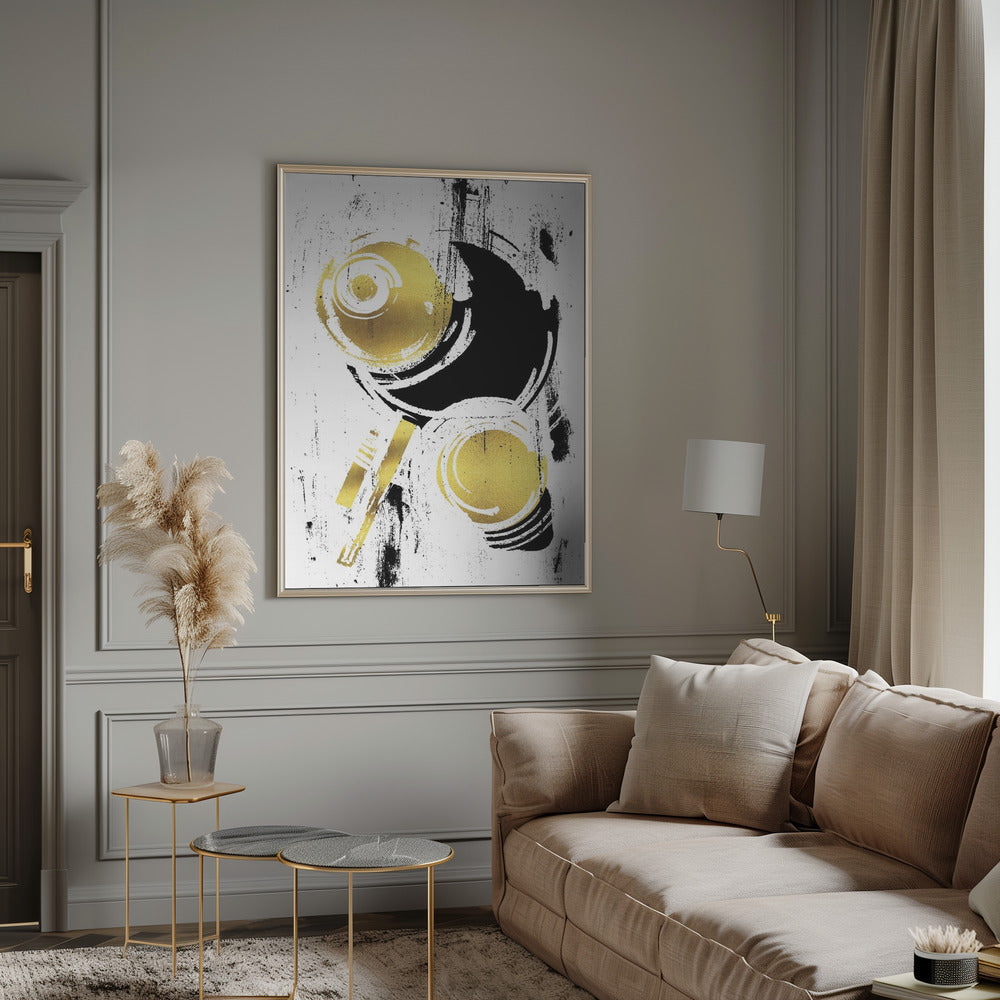 ABSTRACT ART Flying spheres Poster