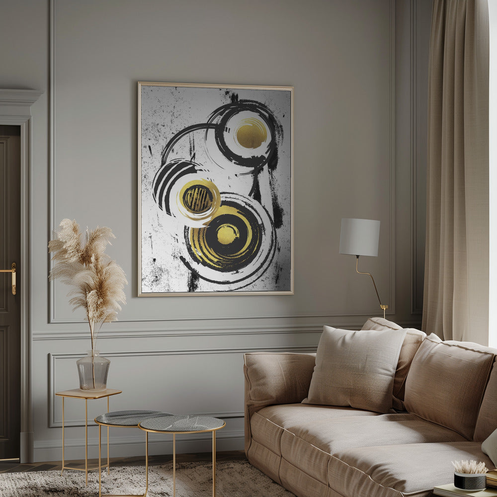 ABSTRACT ART Rotating circles Poster