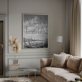 VENICE Grand Canal and St Mark&#039;s Campanile | Text &amp; Skyline Poster